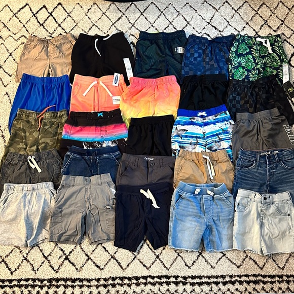 Boys 4T Shorts set (Board shorts, bball shorts, jean shorts ) used and new - Picture 1 of 2